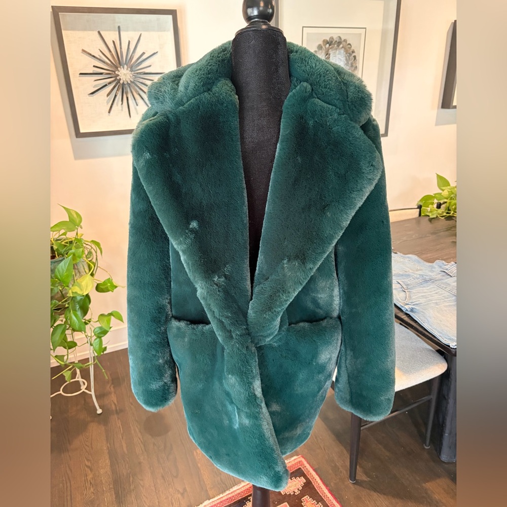 Apparis Dark Green Teddy Jacket